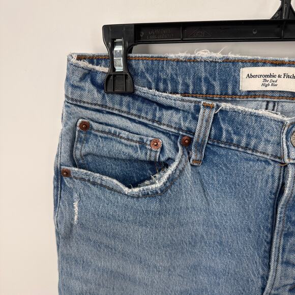 ABERCOMBIE & FITCH The Dad High Rise Denim Jean // 6 Long - Picture 3 of 9